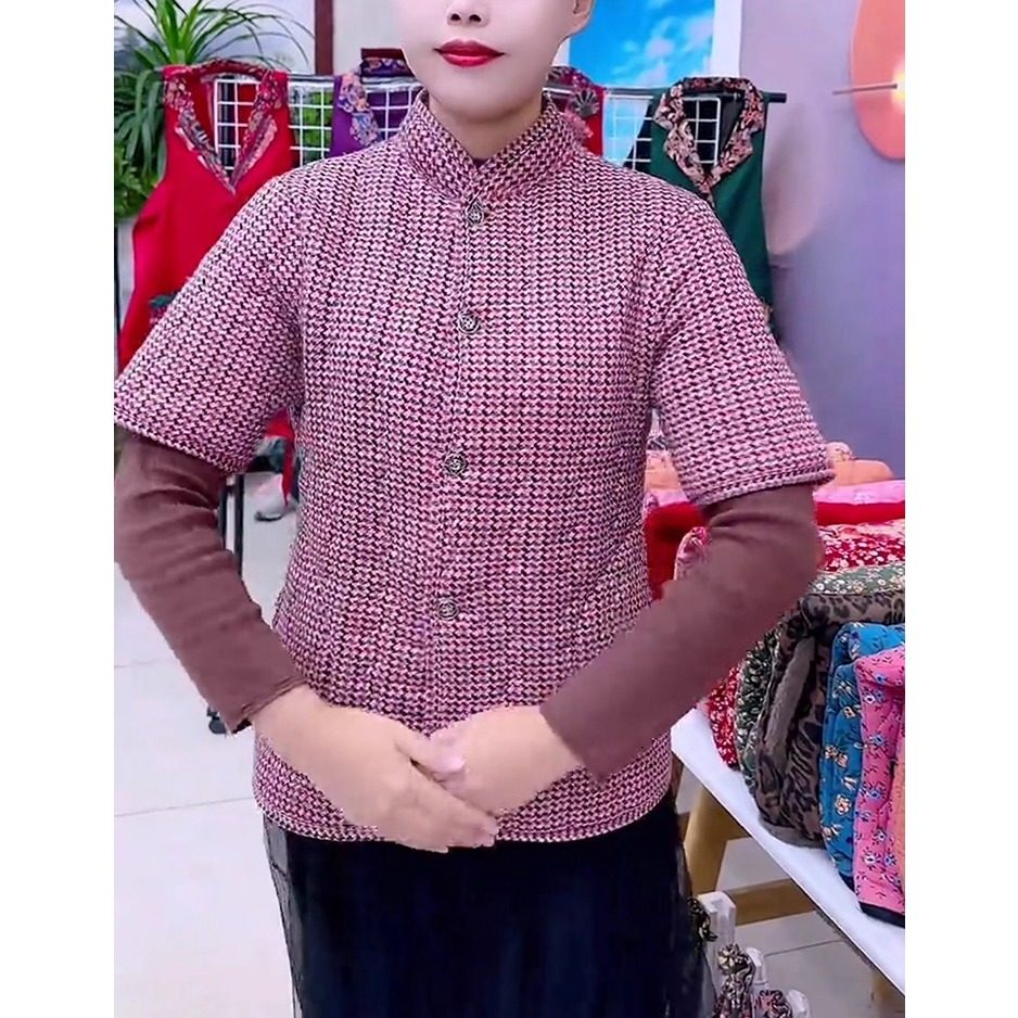 冬季加绒保暖棉衣外套妈妈中袖棉袄中老年网红棉袄老太太棉马甲女,女装/女士精品,中老年女装,淘宝优惠券,粉丝福利购,淘宝优惠卷