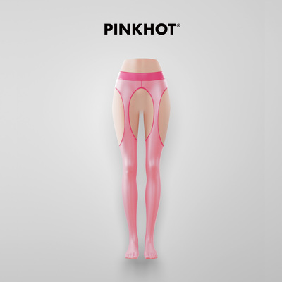 PINKHOT四面镂空连腰一体丝袜