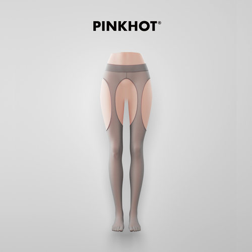 PINKHOT四面镂空连腰一体丝袜