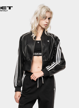 MET initaly麦特美式复古休闲短外套女秋季新款休闲百搭上衣