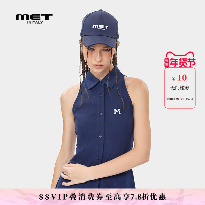 MET initaly麦特美式街头风无袖翻领背心连衣裙夏季新款短裙子,女装/女士精品,连衣裙,淘宝优惠券,粉丝福利购,淘宝优惠卷