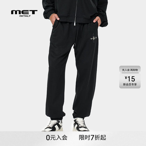MET initaly夏季新款街头风百搭束脚裤高腰百搭休闲裤男