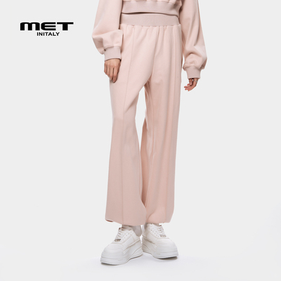 MET initaly麦特美式复古休闲裤女秋季新款休闲百搭运动长裤