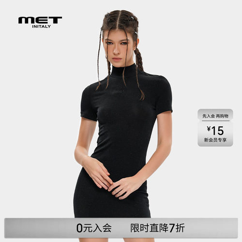 MET initaly美式街头风修身显瘦连衣裙夏季新款休闲裙子