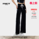 initaly麦特美式 休闲百搭长裤 复古丝绒直筒裤 新款 女秋季 MET