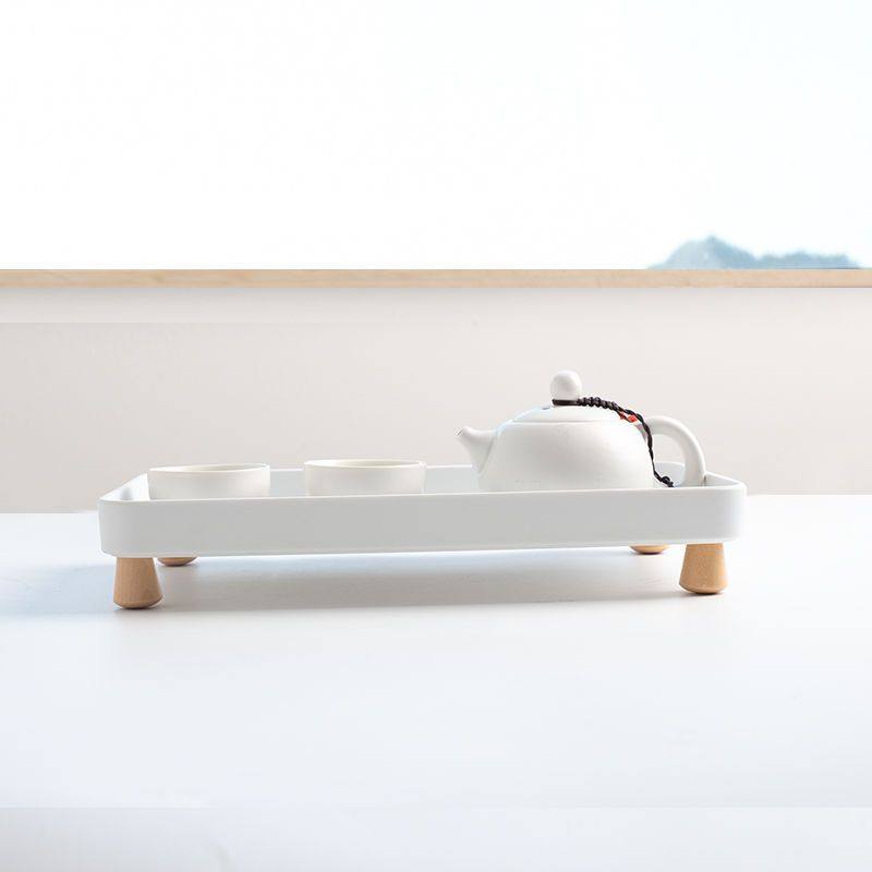 北欧Wooden foot tray木脚托盘长方形家用水杯磨砂收纳盘香水茶盘,餐饮具,餐用托盘,淘宝优惠券,粉丝福利购,淘宝优惠卷
