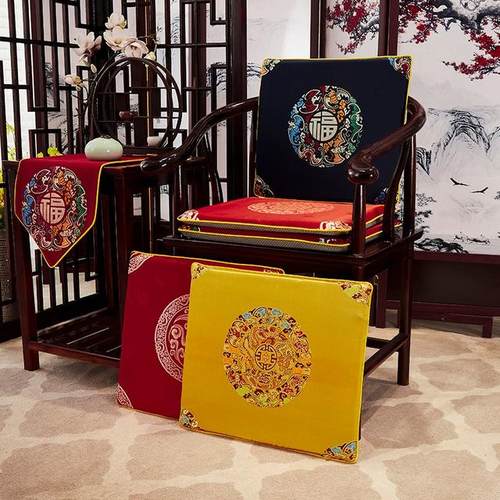 新中式红木沙发垫坐垫实木家具凳子茶桌红木椅茶椅座垫椅垫子防滑