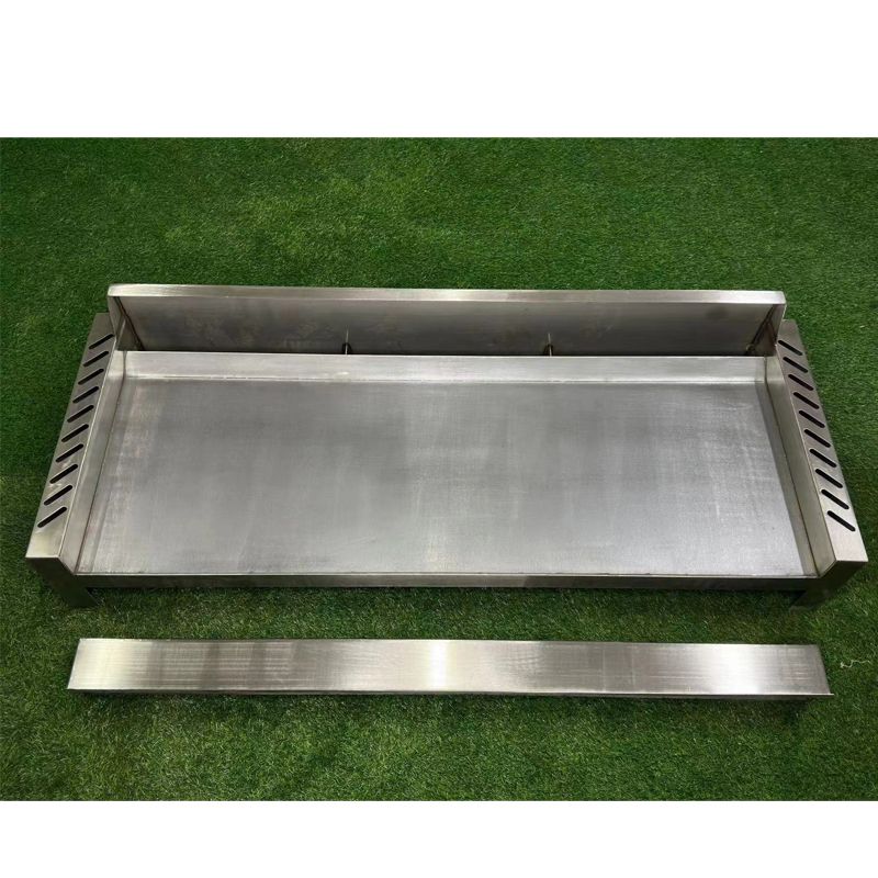 不锈钢包边铁板烧扒炉铁板鱿鱼锅手抓饼炉