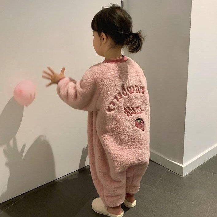 女童睡觉儿童被子睡衣婴幼儿法兰绒宝宝睡袋冬天防寒分腿加厚睡衣