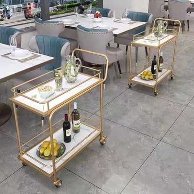 手推车酒店商场小推车餐厅上菜餐车置物架商用家用带轮子移动餐车