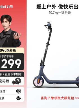 九号Ninebot电动滑板车C2Pro新款迷你超轻便折叠电动车伸缩代步车