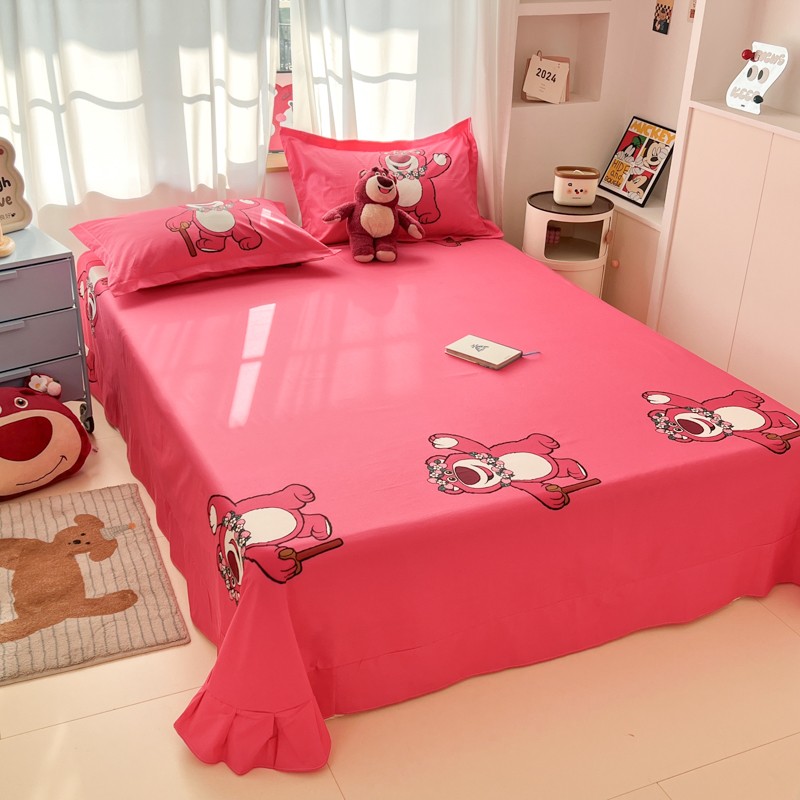 直播间1号同款斜纹亲肤学生宿舍床单床笠儿童纯棉100%全棉床品