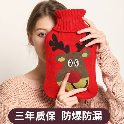 热水袋被窝专用暖水袋暖脚装水灌水床上睡觉用大号注水加厚防爆