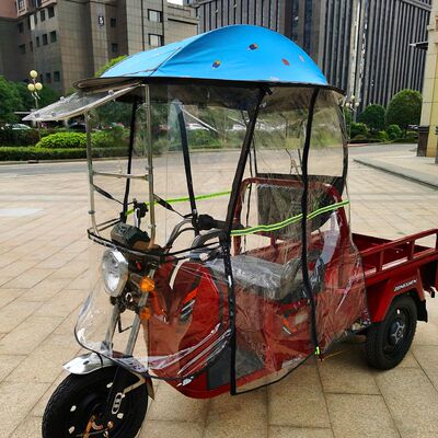 电动三轮车雨棚高档加厚三轮电动车挡风遮雨棚车头前挡遮阳防晒蓬