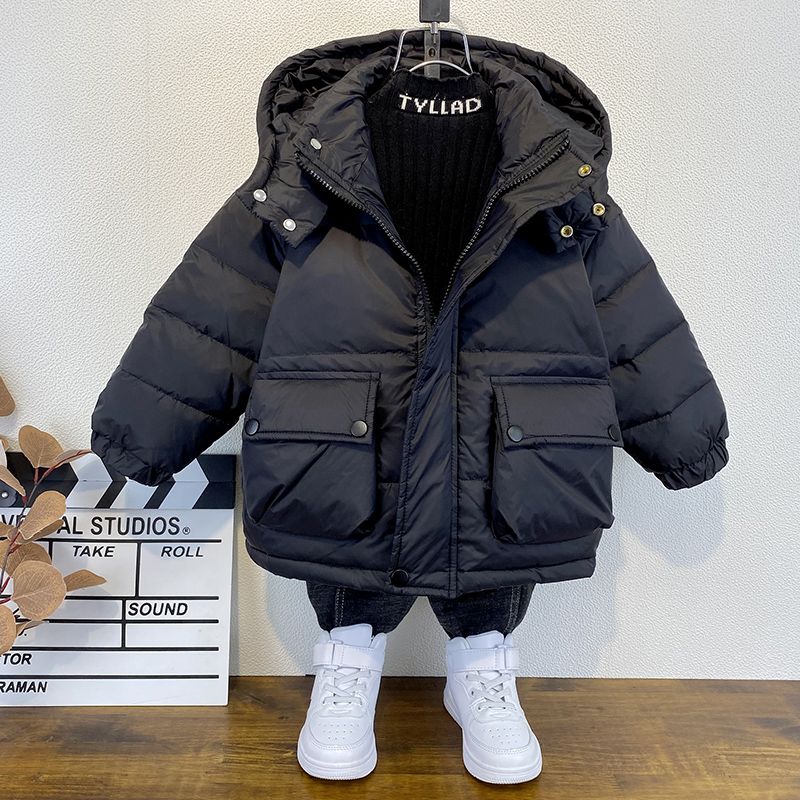 童装男童加厚羽绒服2025新款儿童白鸭绒棉服洋气宝宝冬季棉衣外套
