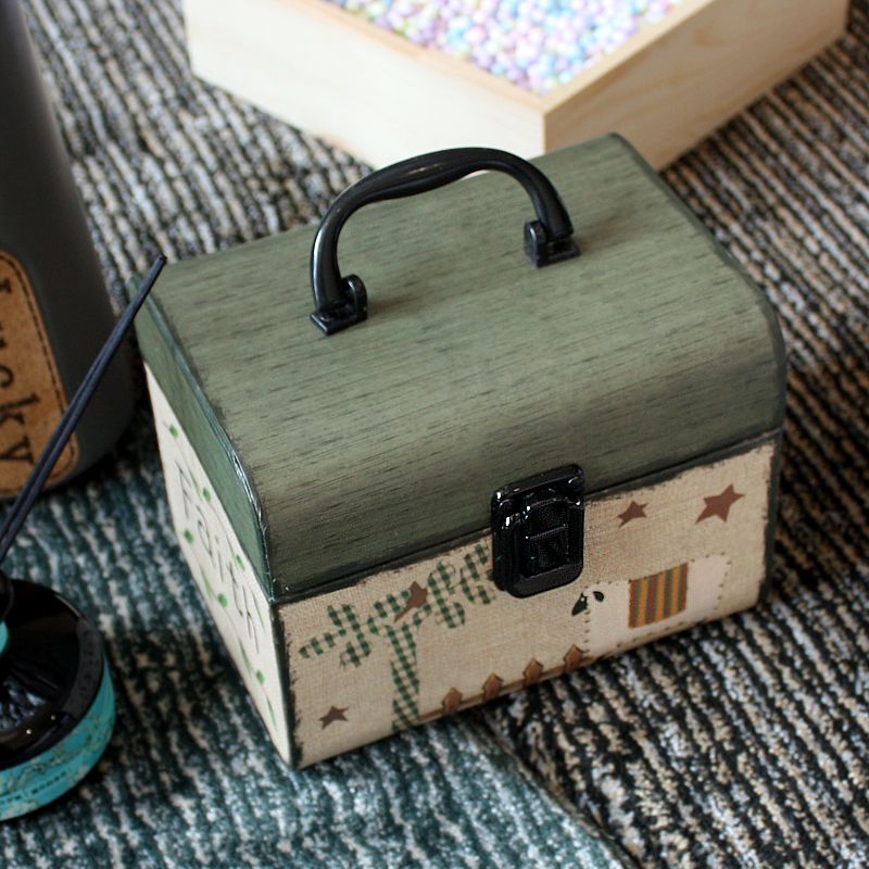 创品印礼品盒长方形提箱礼物盒鲜花包装盒田园风格情人节生日礼盒