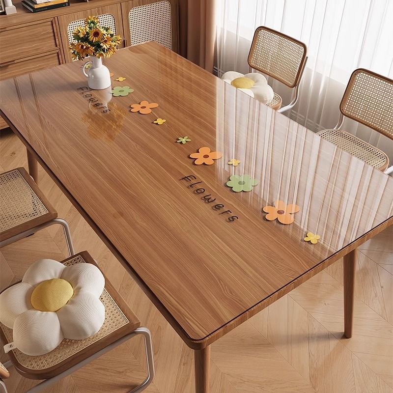 简约透明桌垫长方形桌布防水防油免洗pvc软玻璃餐桌垫桌面保护垫