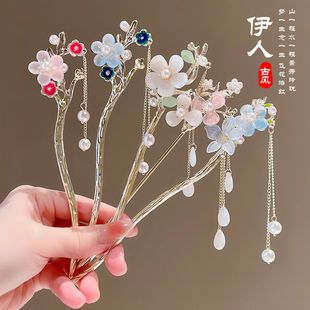 中国风簪子流苏步摇发钗儿童古风汉服发簪配饰盘头发饰头饰女孩