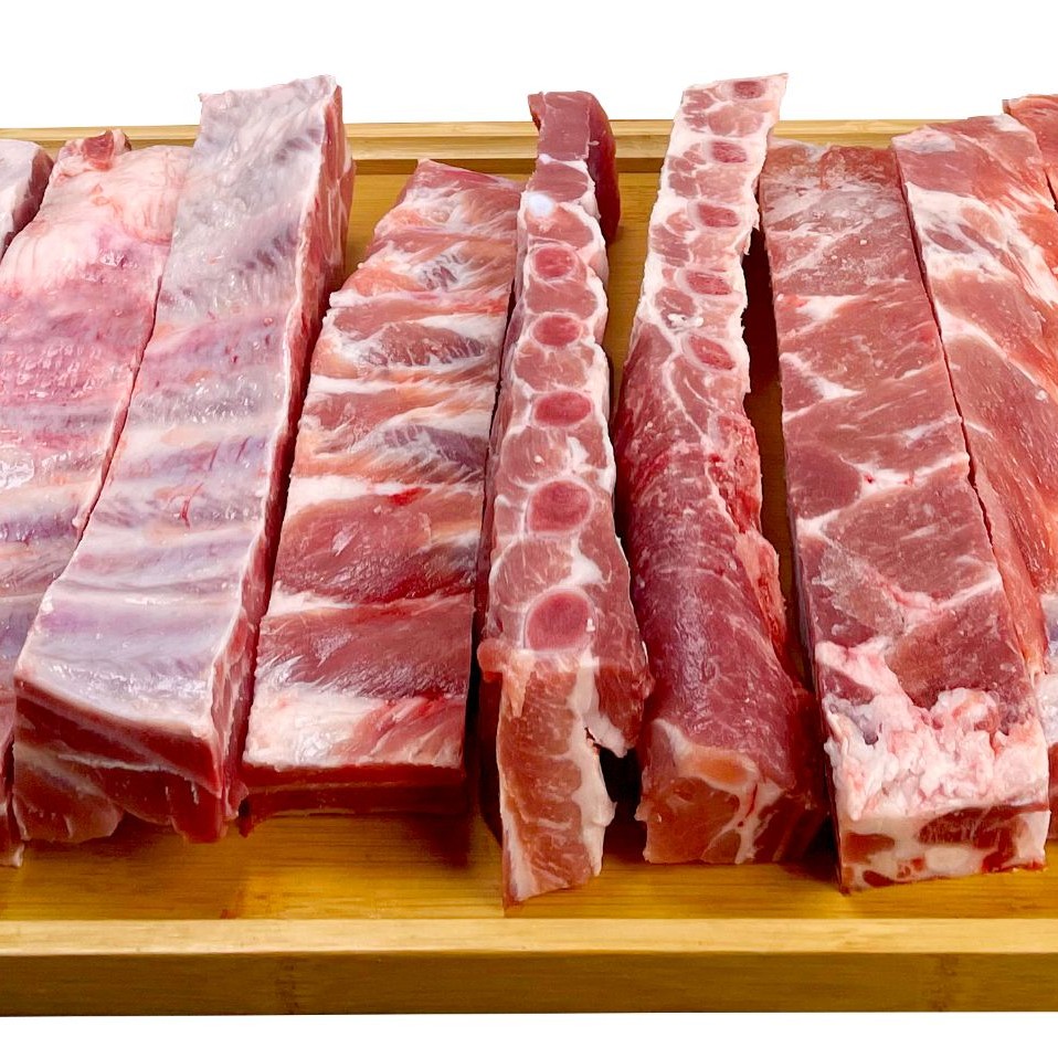 肋排4斤  含软骨 猪肋排 无脊骨新鲜到手5-6根宽3-5厘米/根