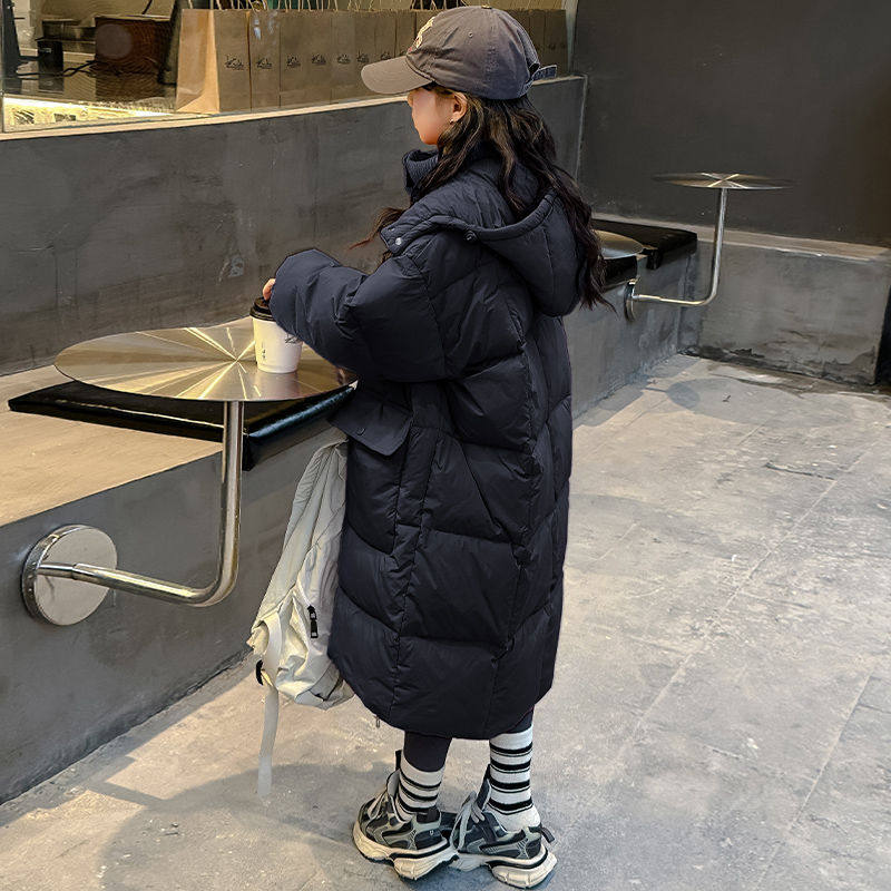 女童羽绒服冬季中大童韩版洋气宽松加厚保暖长款过膝白鸭绒外套潮,童装/婴儿装/亲子装,普通外套,淘宝优惠券,粉丝福利购,淘宝优惠卷