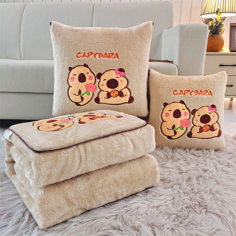 抱枕被子两用二合一加厚汽车载枕头空调被办公室午睡小靠枕可机洗