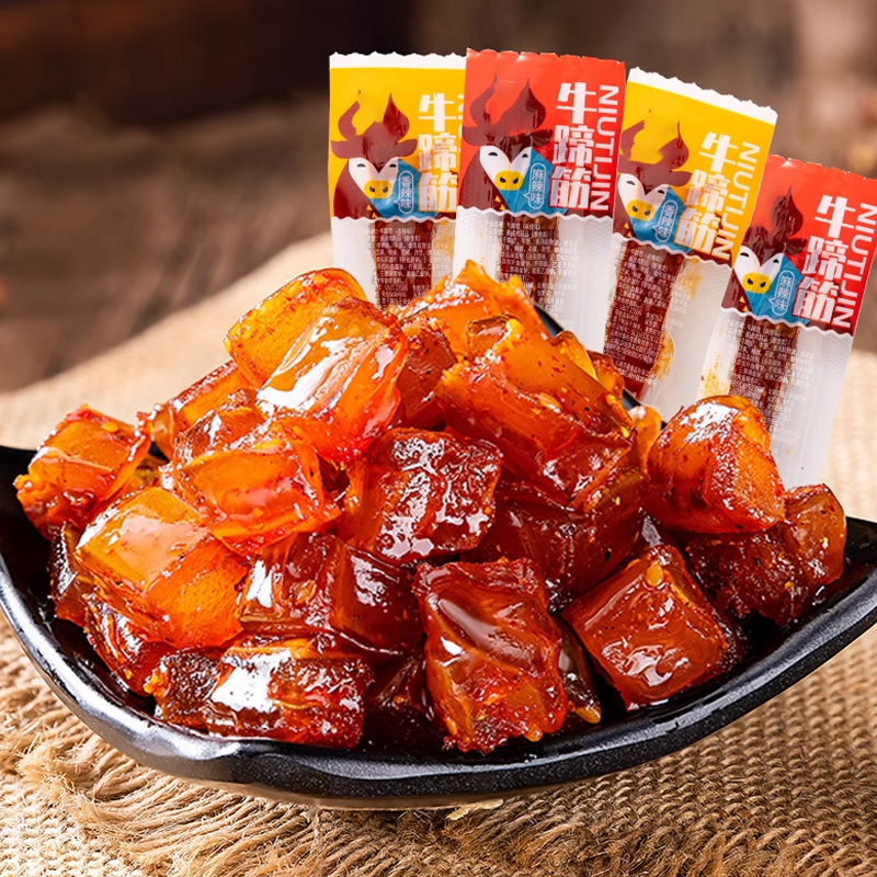 牛蹄筋内蒙古特产即食牛筋麻辣条熟食牛板筋牛杂2包