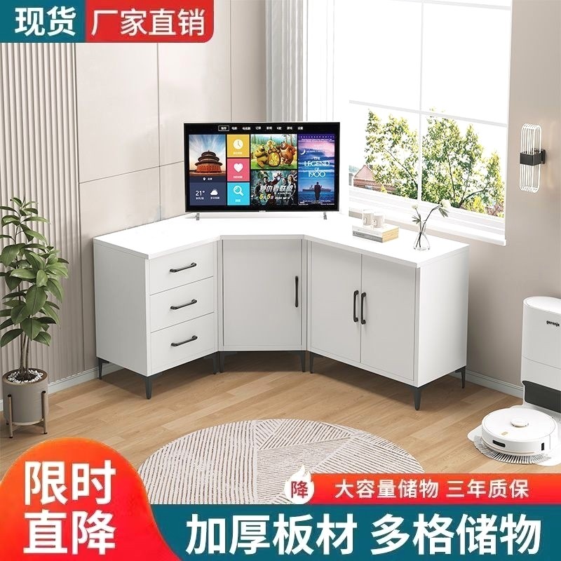 墙角转角电视柜收纳柜靠墙角柜三角老式拐角组合柜客厅电视柜新款