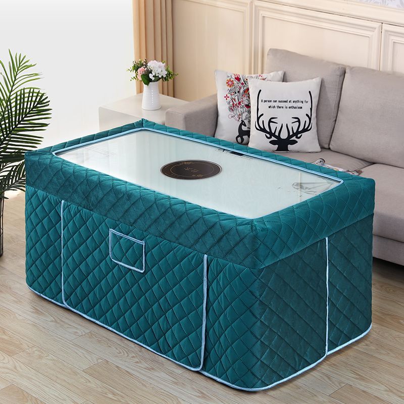 冬季长方形加绒加厚烤火桌子罩套茶几桌布取暖罩电炉桌罩套烤火被