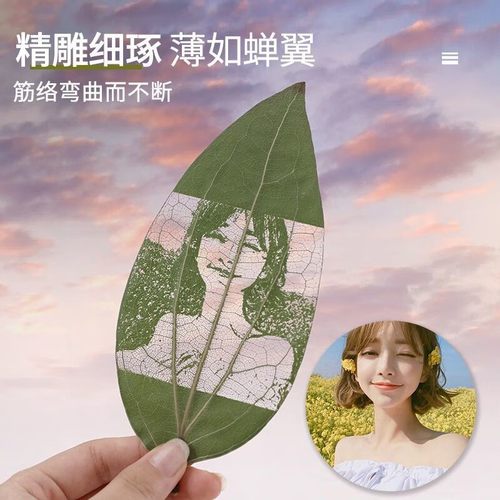 叶雕照片定制树手工叶雕刻创意礼物送男生女生情人节礼物叶子相框