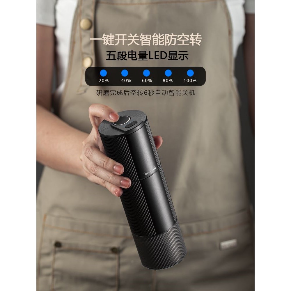 10星电动磨豆机咖啡豆研磨机小型全自动现磨研磨器手摇手磨咖啡机