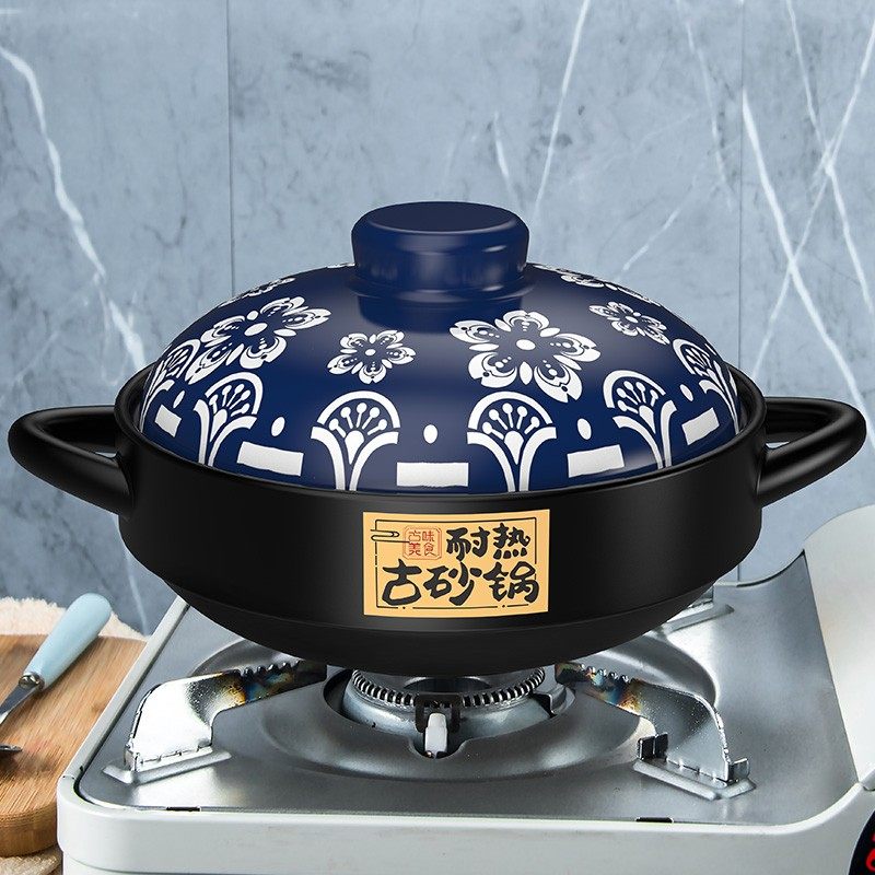 柚米一粒国潮古法款大容量干烧锅煲仔锅耐干烧炖锅炖菜砂锅陶瓷煲
