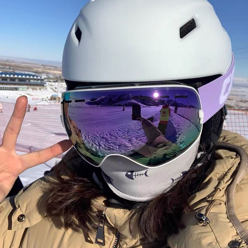 滑雪眼镜男女户外双层防雾滑雪镜可卡近视雪镜球面护目镜登山装备