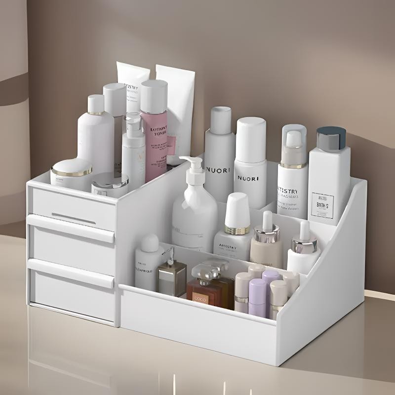 化妆品收纳盒学生宿舍收纳架家用桌面抽屉式护肤品大容量置物架子