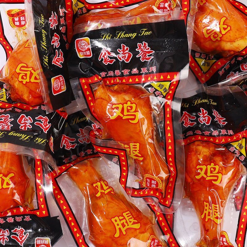 食尚饕100克大鸡腿琵琶腿鸡肉零食真空卤味小吃五香口味独立包装