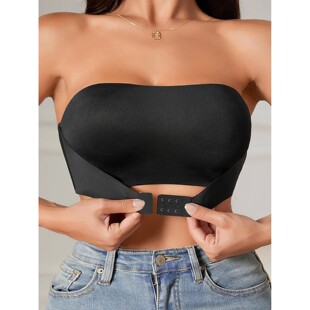 Women's Strapless No Padding Seamless Front Button Bra Comfo
