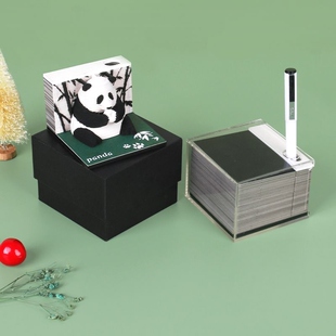 3D立体2026日历纸雕便签本手撕国宝大熊猫生日礼物创意摆件可定制