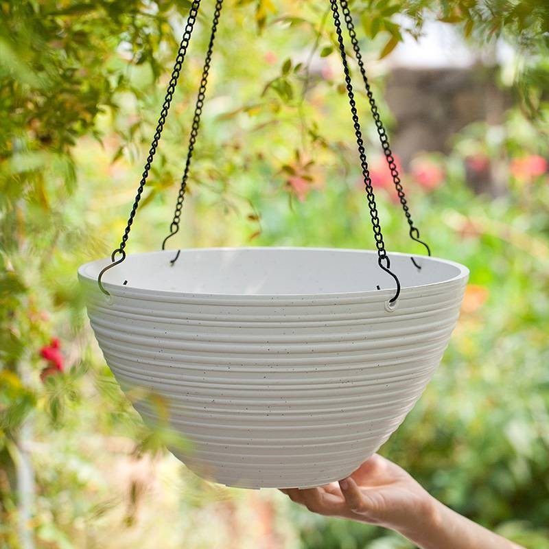 虹越 | 条纹吊篮花盆 华锦种植盆矮牵牛舞春花垂吊花卉装饰,家居饰品,花盆,淘宝优惠券,粉丝福利购,淘宝优惠卷
