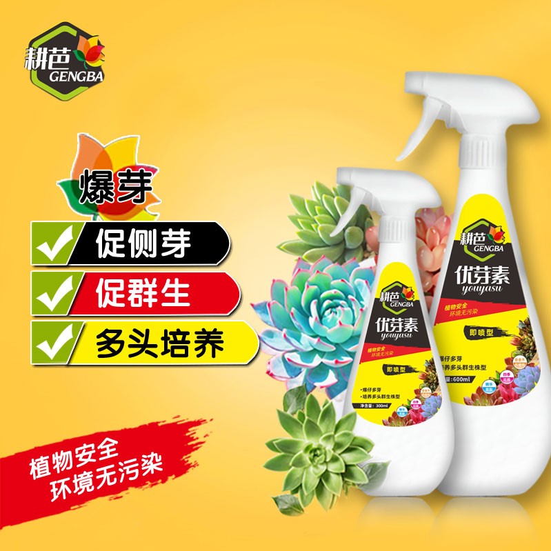 耕芭优芽素多肉专用叶插促芽爆芽催芽家用养花肥料老桩植物营养液