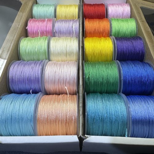 泽阳线业纯色股线/段染股线18股分装套盒编手绳项链绳新手DIY套装