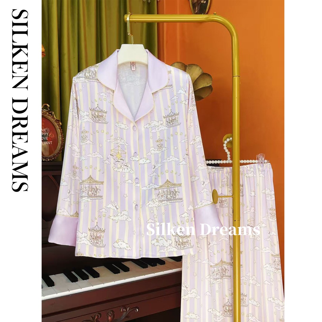 【大艺术家-云端一梦】春秋时尚潮流薄款睡衣家居服长袖套装7