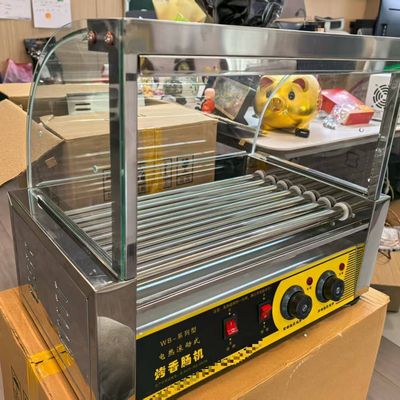香肠控温烤肠机火腿肠商用全自动台式热狗台湾摆摊机器双层烤肠机