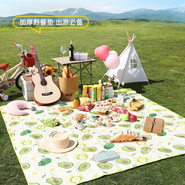 野餐垫防潮垫加厚可机洗春游户外便携郊游防水地垫超声波野餐垫