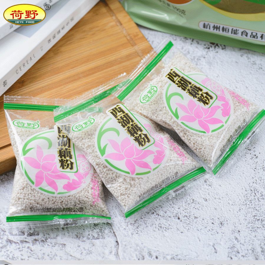 新货荷野西湖藕粉羹杭州特产正宗三家村桂花纯莲藕粉代早餐小袋装