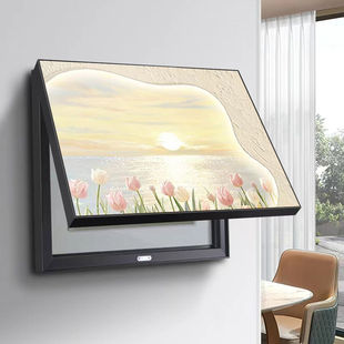 电表箱装 饰画配电箱挂画治愈 饰画小尺寸奶油风郁金香电表箱装