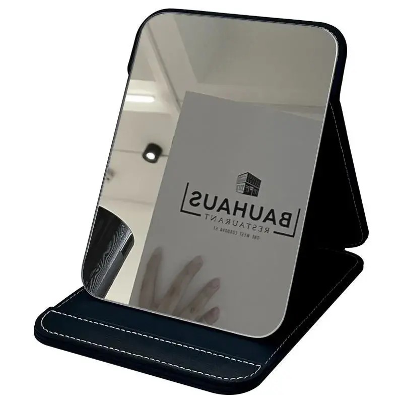 折叠化妆镜镜子桌面梳妆台式办公室可折叠宿舍便携式镜