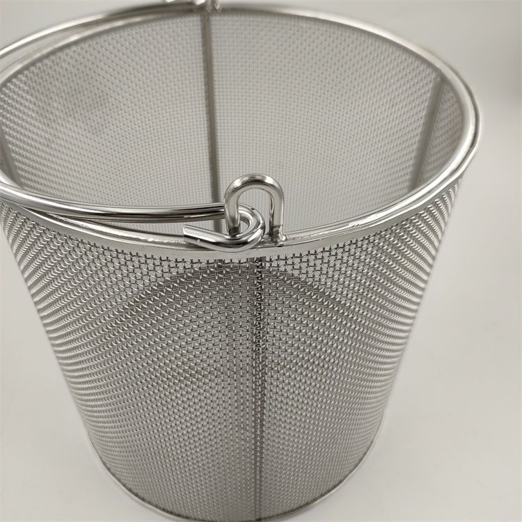 304不锈钢网筐圆形清洗筐手提筐漏网家用油炸网篮