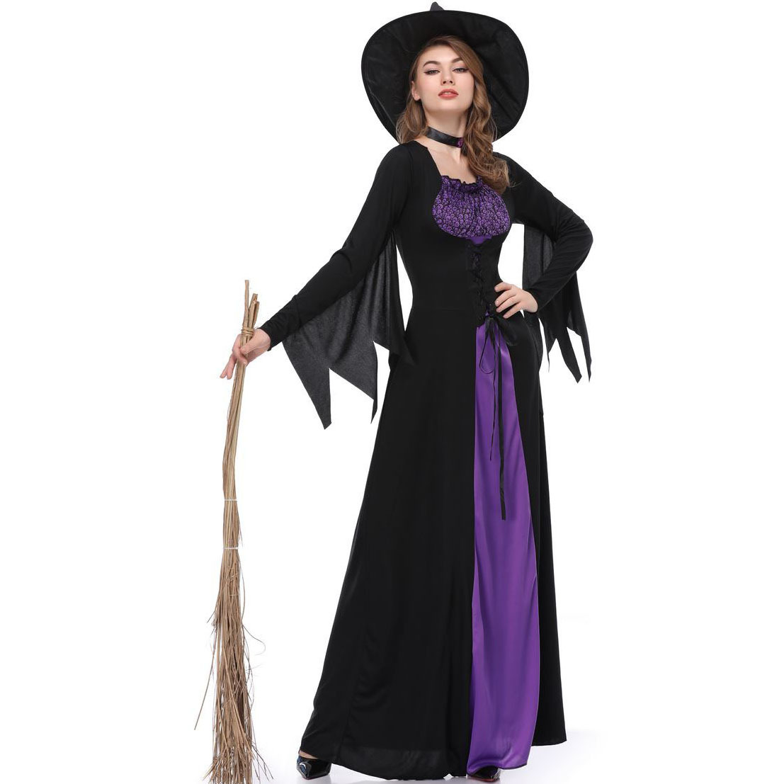 Halloween Witch Costume Purple blood sucking Witch Costume w