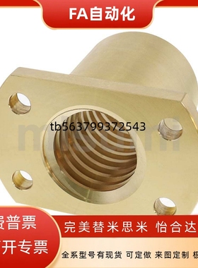 T形梯形丝杆丝杠铜螺帽MTSFR MTSFL MTSNR MTSNL8 10 12 14 16 18