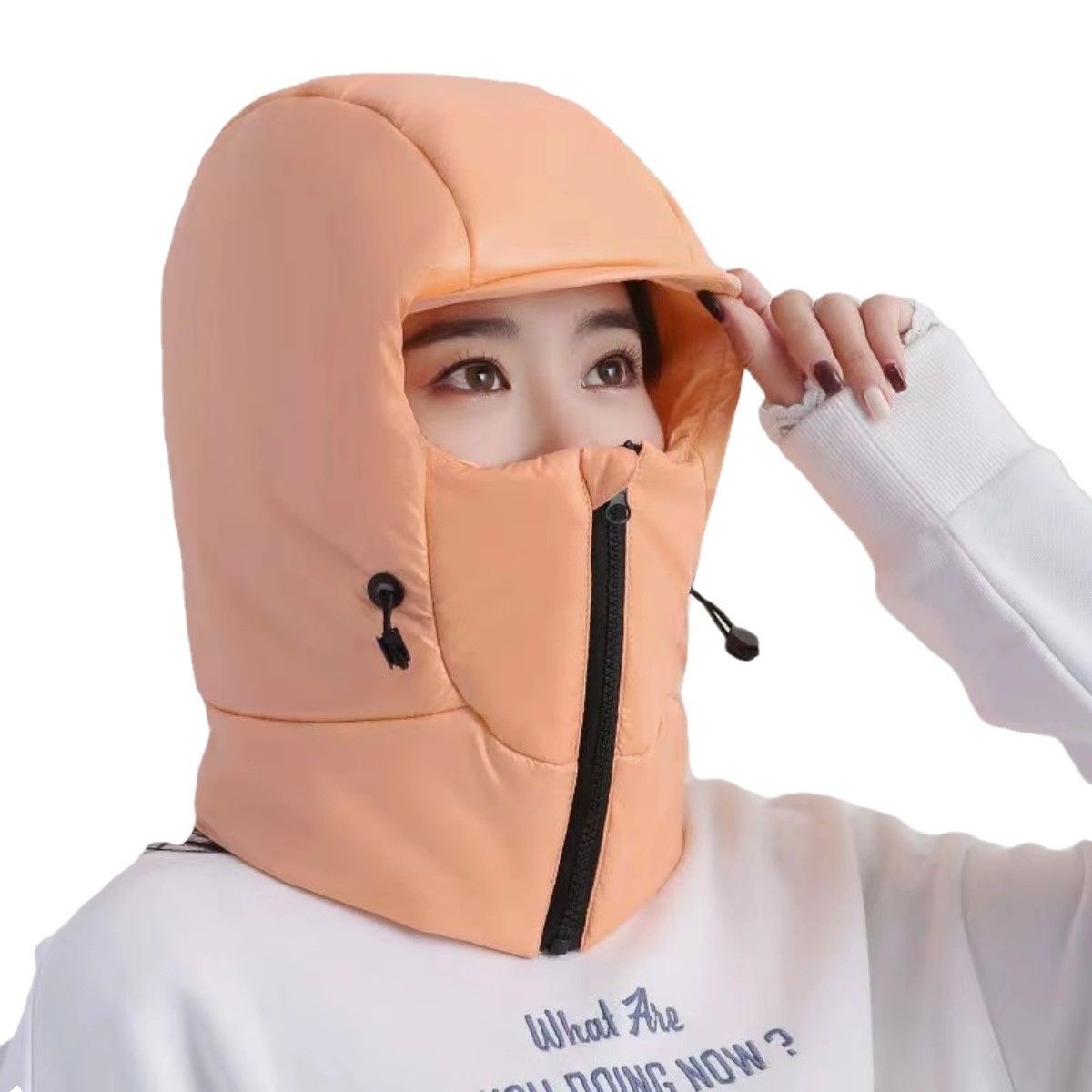 骑车帽子保暖帽女冬季电动车护耳围脖加厚雷锋户外防寒防风神器