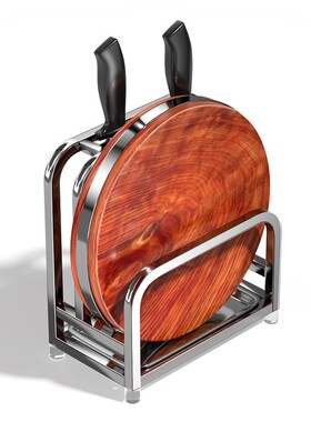 304不锈钢刀架砧板架厨房置物架用品案板菜板收纳架子刀座刀具架